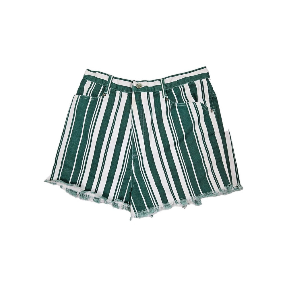 Vintage Bonjour Striped High Waisted Shorts Size 13/14 80's 90s Retro Streetwear